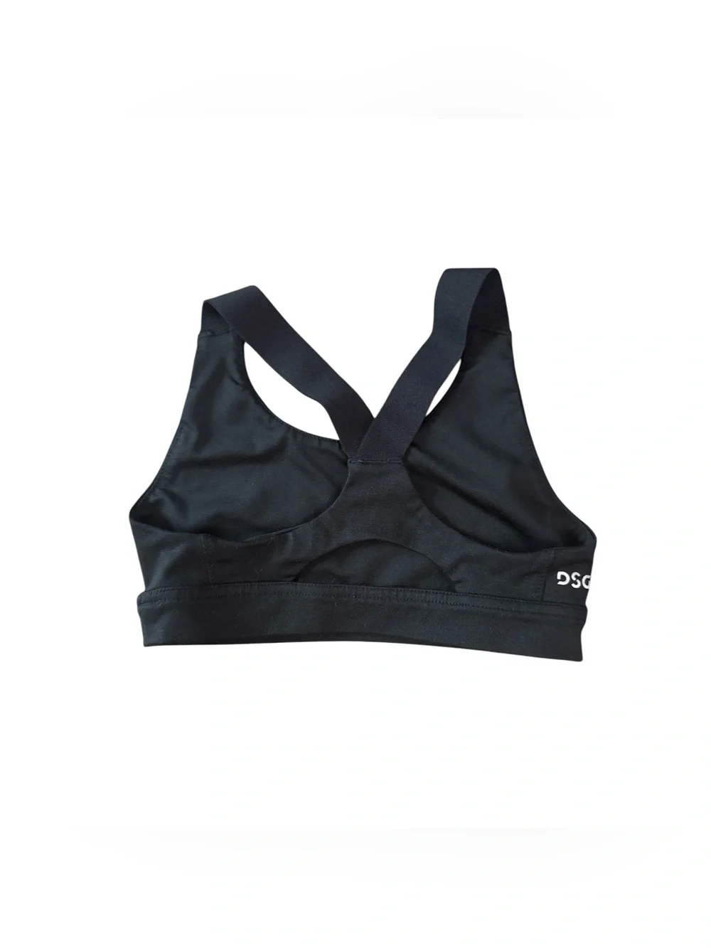 Black Cross-Back Sports Bra Childs 6/7 Girl Gymnastics Gym Workout Top Fitness